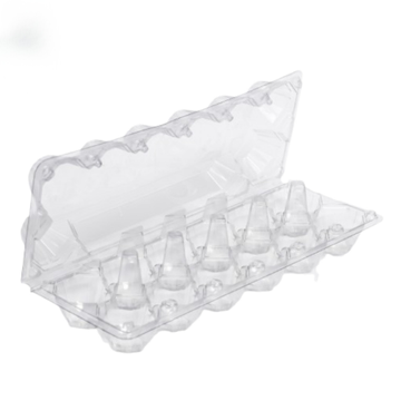 12 Grid Plastic Egg Storage Tray with Transparent Lid