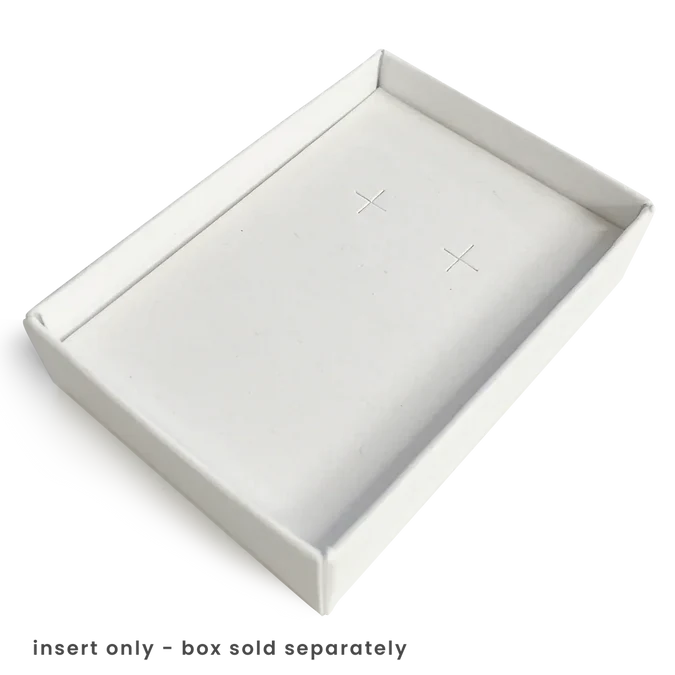 Earring Insert for 50 x 70mm box 10Pk - White